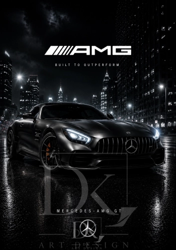 Mercedes-AMG GT w nocnym mieście.webp